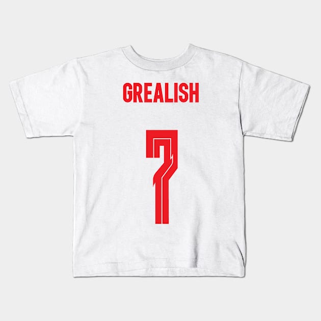 Grealish England 7 Kids T-Shirt by Alimator